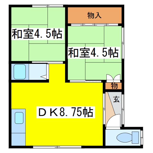 川端マンションの物件間取画像