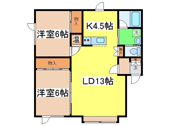 クレスト文苑の物件間取画像