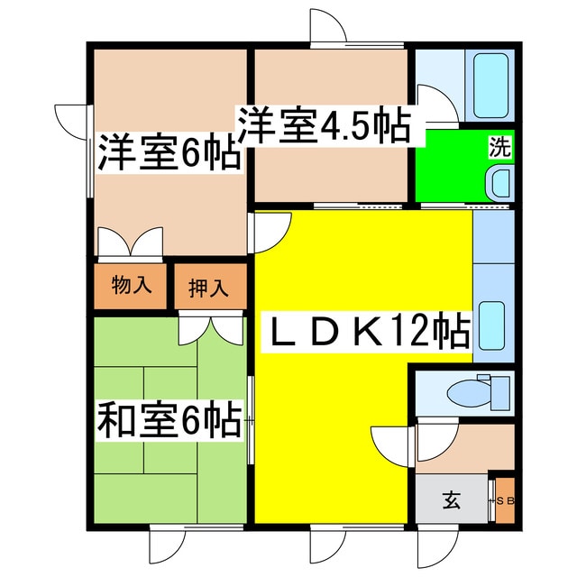 優起ハイツの物件間取画像