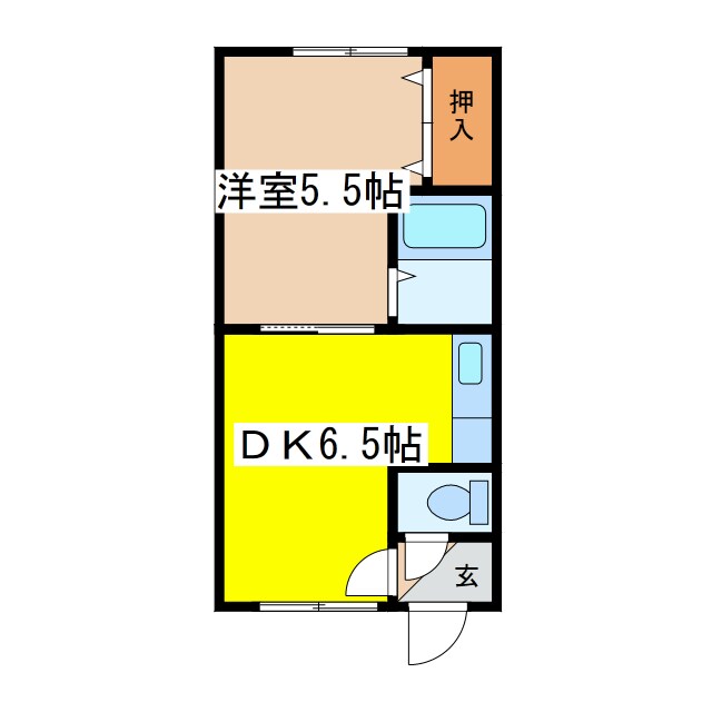 コーポミヤサカの物件間取画像