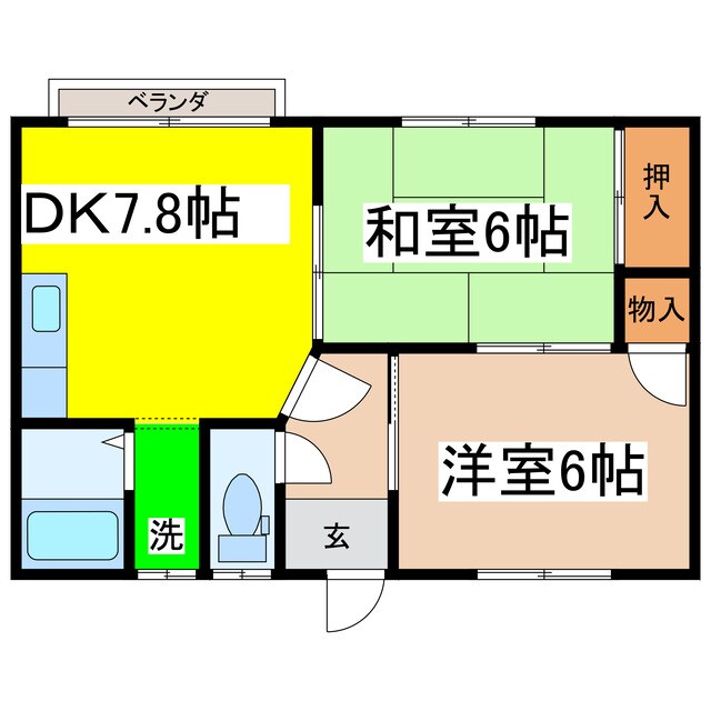 ハイネスコーポの物件間取画像