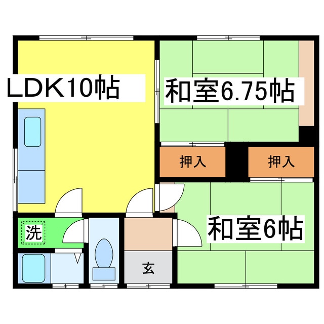 やまとマンション（愛国東３）の物件間取画像