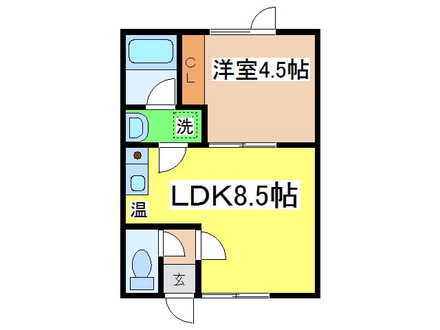 コーポリベラルの物件間取画像