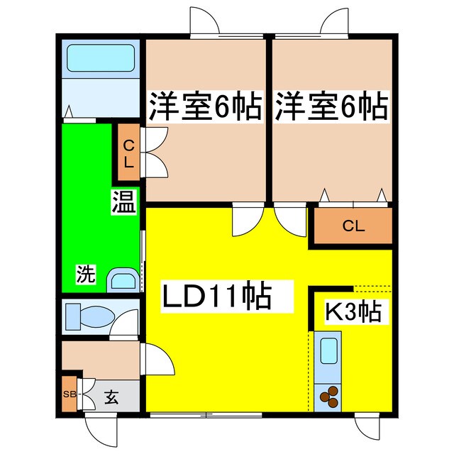 コーポＹＯＵの物件間取画像