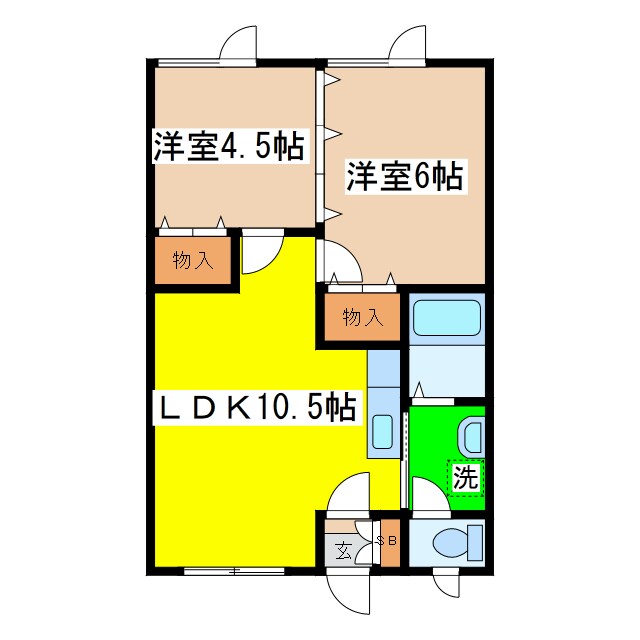 コーポ２０００の物件間取画像