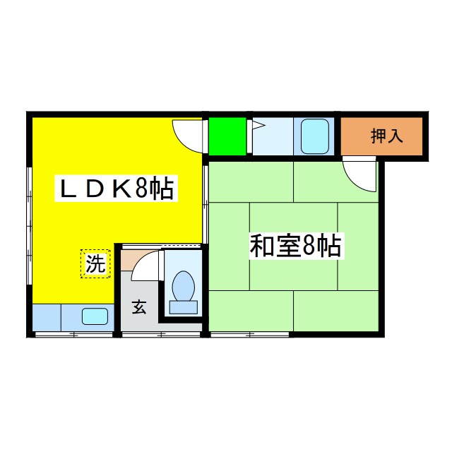 浅井マンション№７の物件間取画像