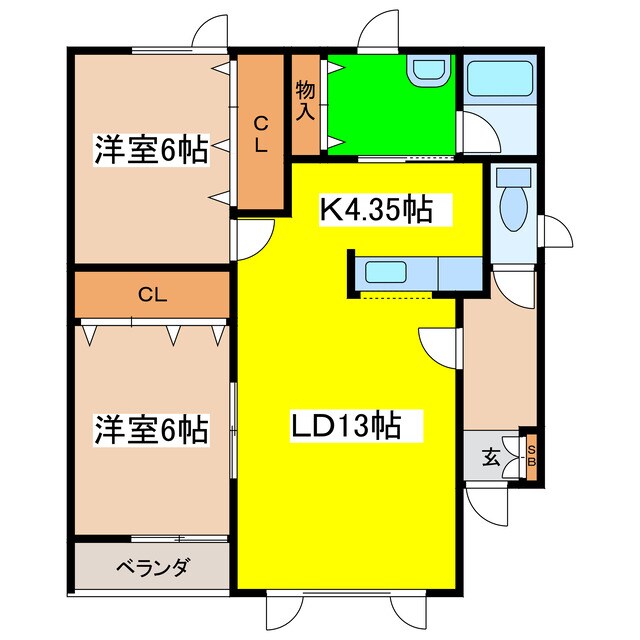 リリーコーポⅡの物件間取画像