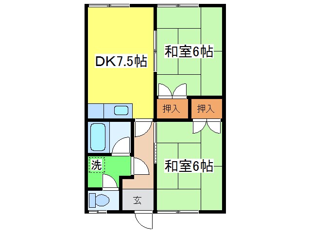 ハイツ太陽の物件間取画像