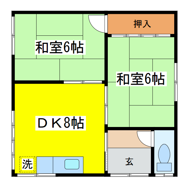 昭和マンション１の物件間取画像