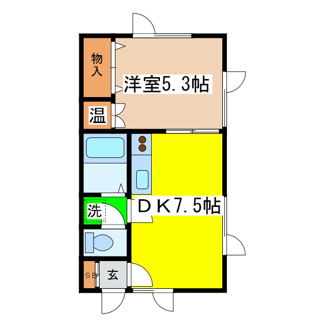 ハイム北都の物件間取画像