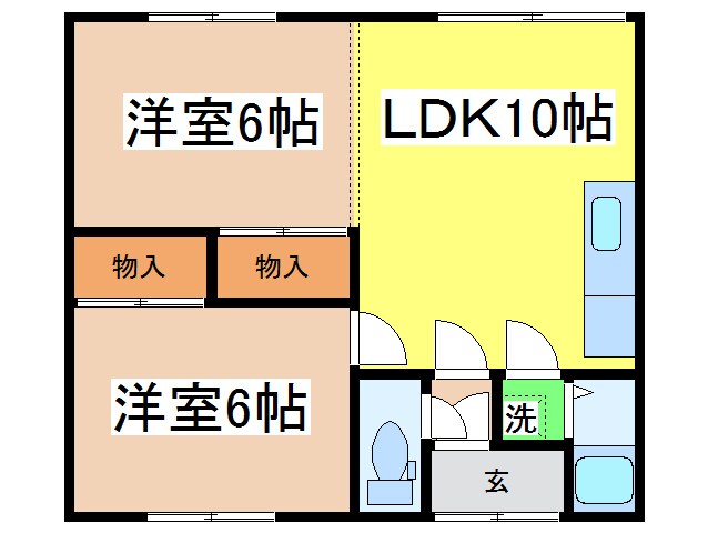 シャルロット愛国の物件間取画像