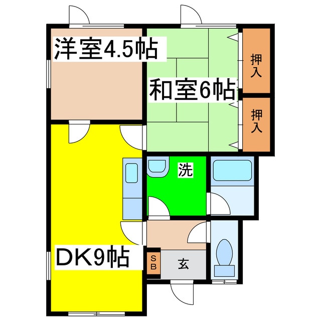 小嶋ハイツの物件間取画像