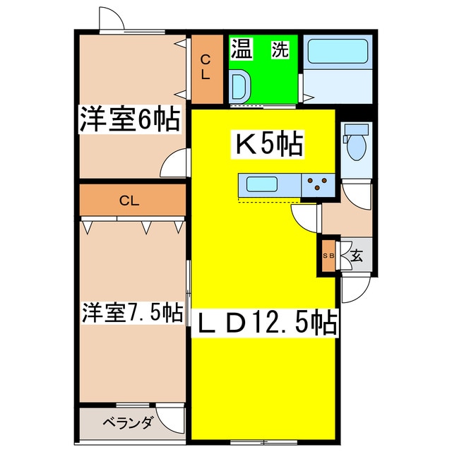 Ｃｕｏｒｅ（クオーレ）の物件間取画像