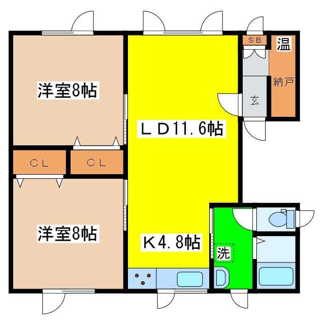 ハイツ菊地Ⅱの物件間取画像