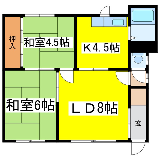 中岡マンション（鳥取北９）の物件間取画像