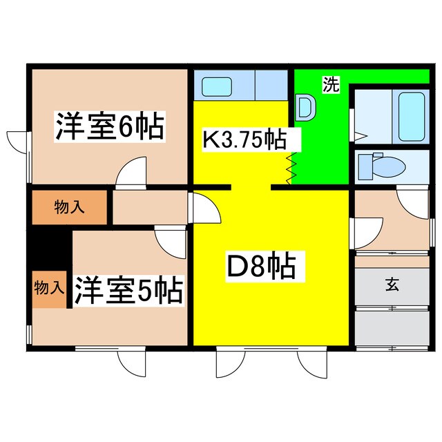 東宝ハイツの物件間取画像