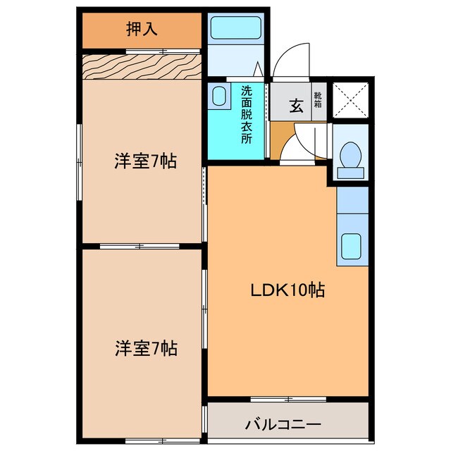 東1条ﾊｲﾂの物件間取画像