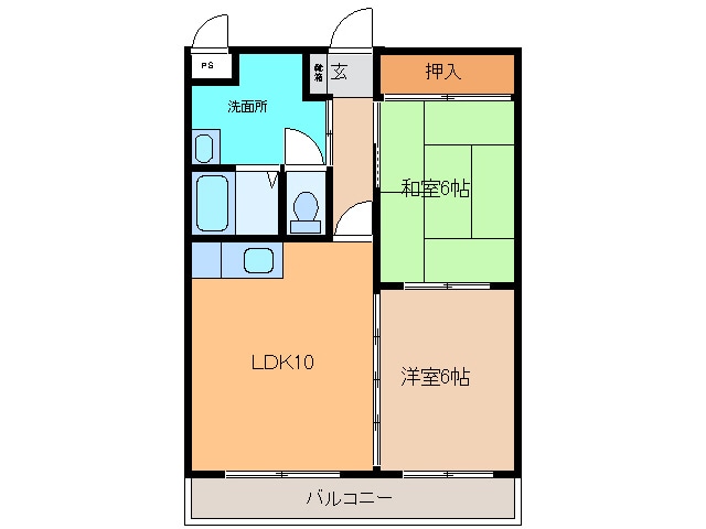 ヴィラ8-2の物件間取画像