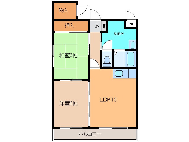 ヴィラ8-2の物件間取画像