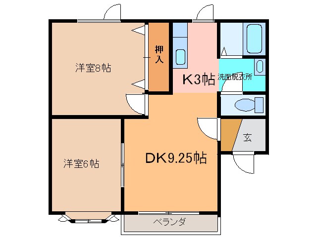 ｺｰﾎﾟｽﾜﾝの物件間取画像