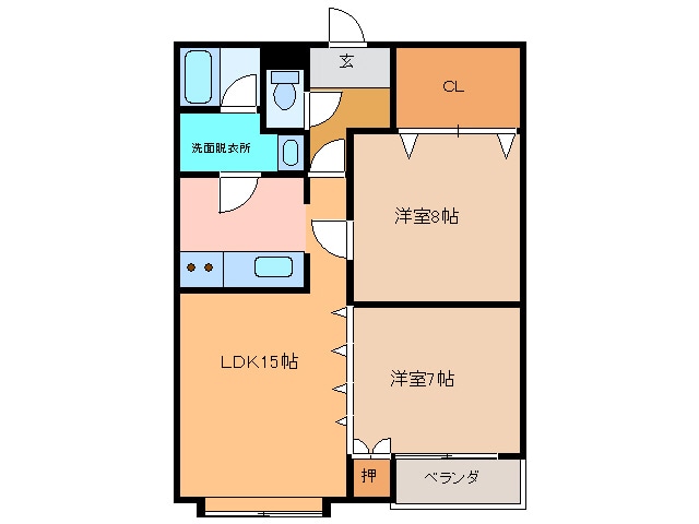 ﾛﾝｼｬﾝの物件間取画像