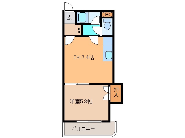 ﾏｰﾍﾞﾘｯｸ帯広東ANNEXの物件間取画像