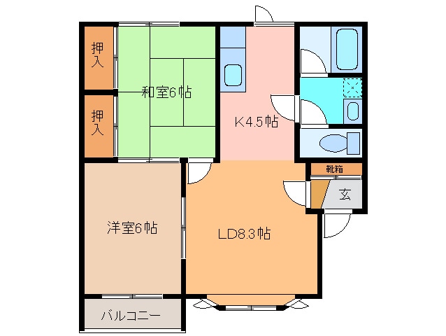 ﾒｿﾞﾝｸﾚｰﾙの物件間取画像