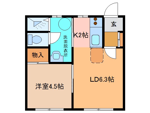 ﾌﾗｯﾄｱﾙﾊﾞｰﾀの物件間取画像