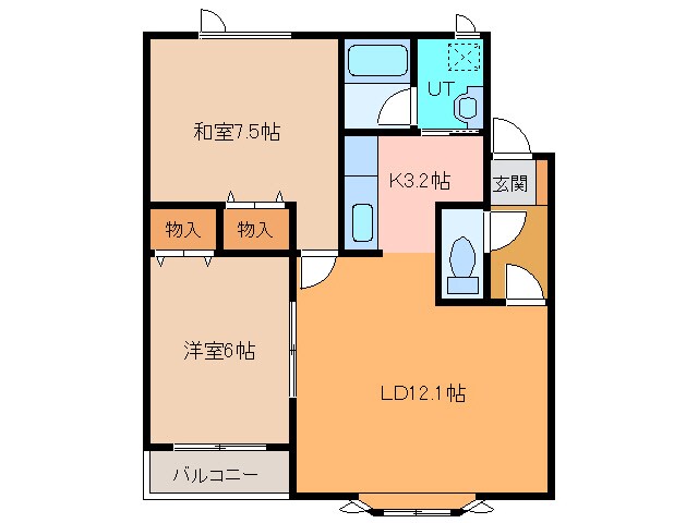 ｼｮｺﾗ61の物件間取画像