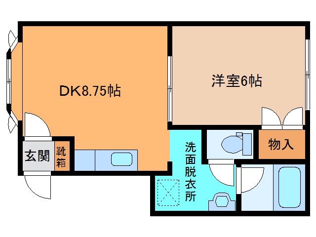 ｵｱｼｽ2の物件間取画像