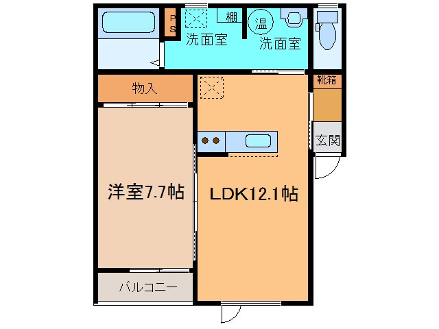 TOWN西5南17ﾍﾞﾘｰⅡAの物件間取画像