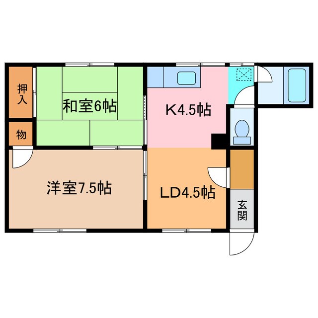 荒城マンションの物件間取画像