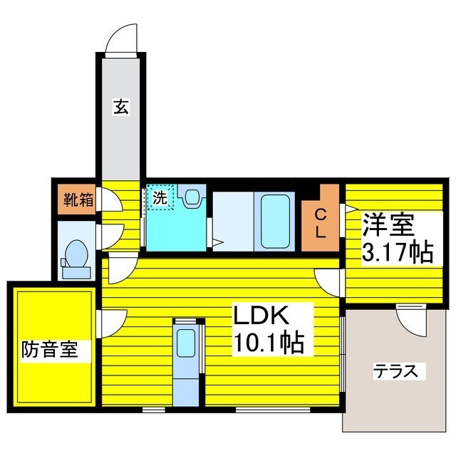 環状通東駅 徒歩6分 1階の物件間取画像