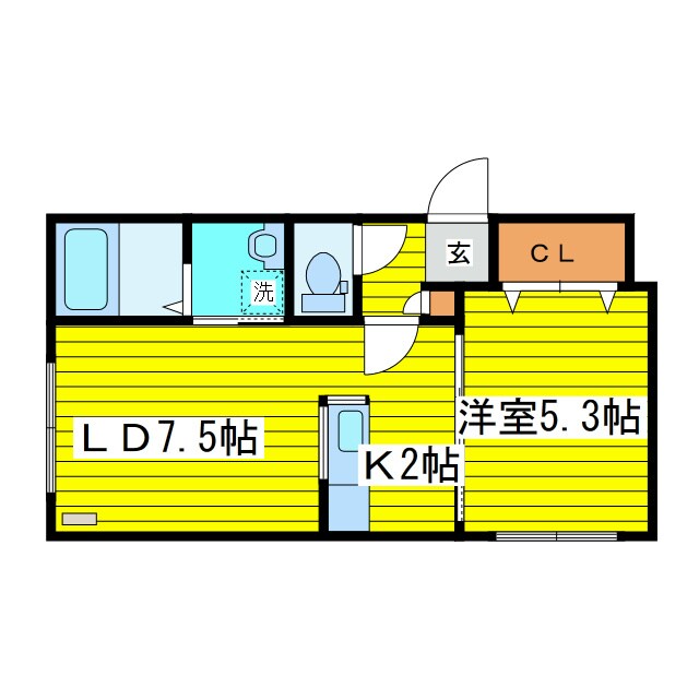 環状通東駅 徒歩5分 2階の物件間取画像