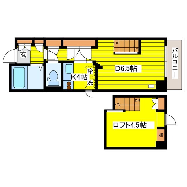 北１３条東駅 徒歩5分 4階の物件間取画像