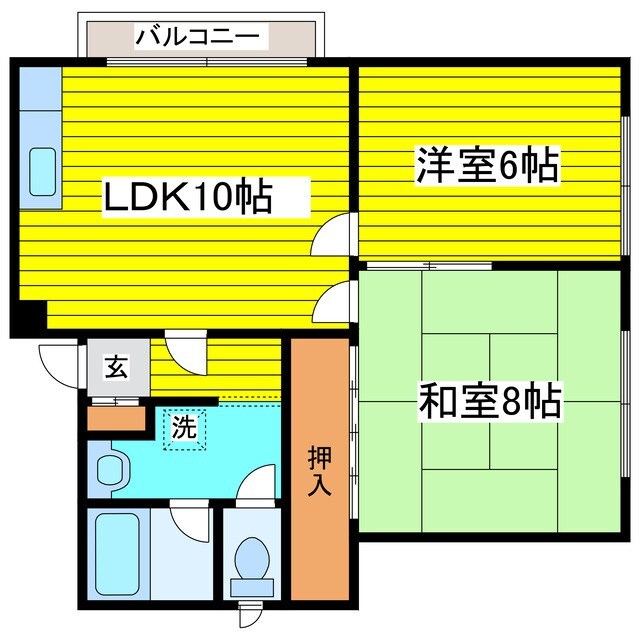 ダウンスライン苗穂の物件間取画像