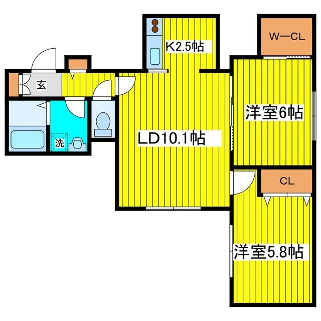 環状通東駅 徒歩14分 2階の物件間取画像