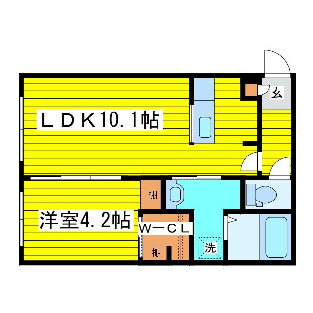東区役所前駅 徒歩1分 3階の物件間取画像