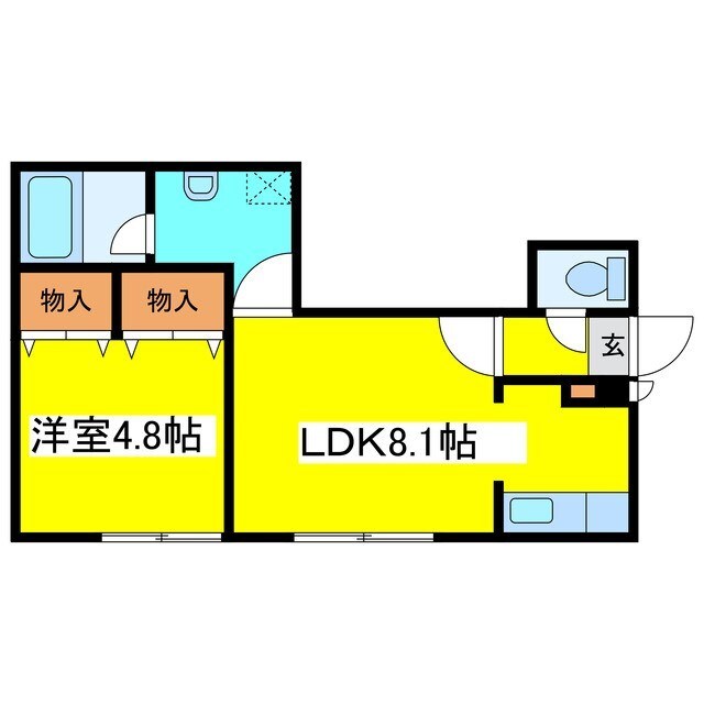 LEE SPACE新道東IIIの物件間取画像