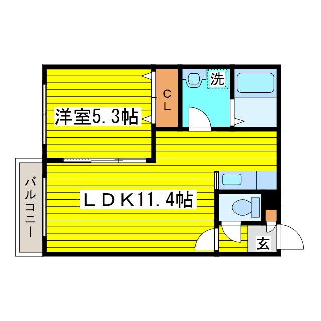 東区役所前駅 徒歩9分 4階の物件間取画像