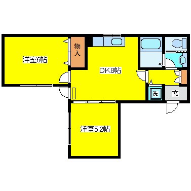 環状通東駅 徒歩7分 4階の物件間取画像