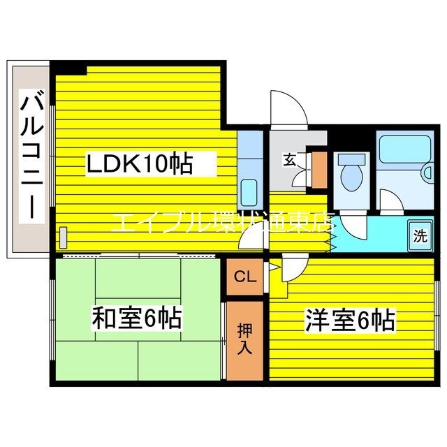 新道東駅 徒歩12分 2階の物件間取画像