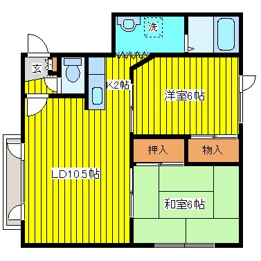 元町グリーンハイツ（東区）の物件間取画像