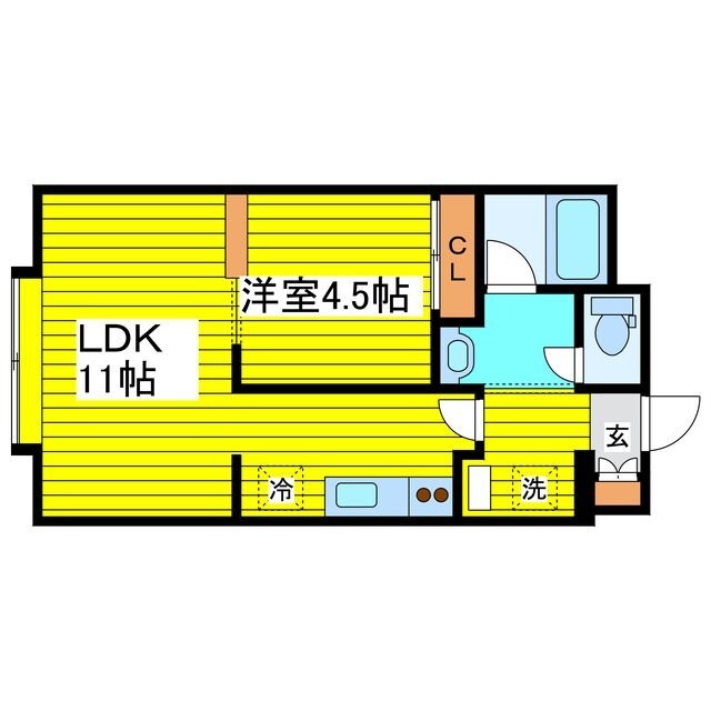 東区役所前駅 徒歩3分 3階の物件間取画像