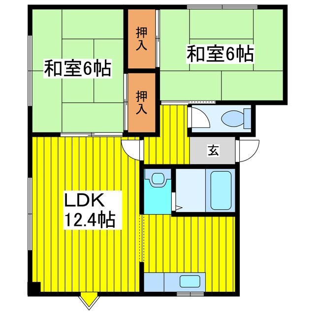 内田マンションＣの物件間取画像