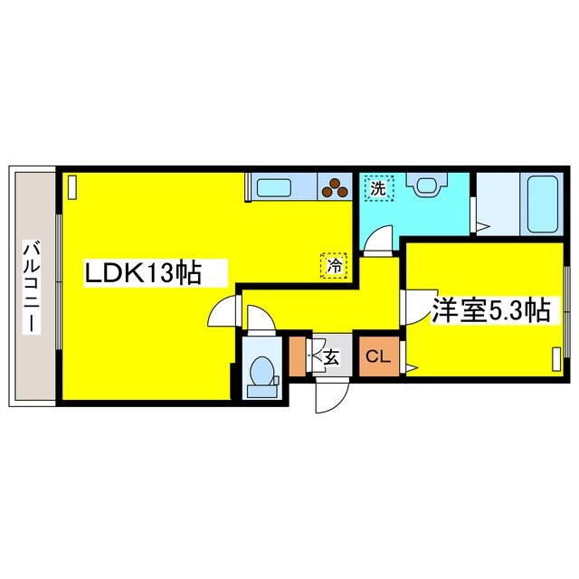 環状通東駅 徒歩6分 3階の物件間取画像