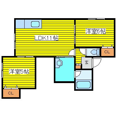 環状通東駅 徒歩6分 3階の物件間取画像