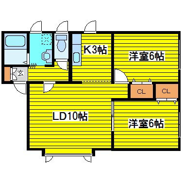 クチュール北19条IIの物件間取画像