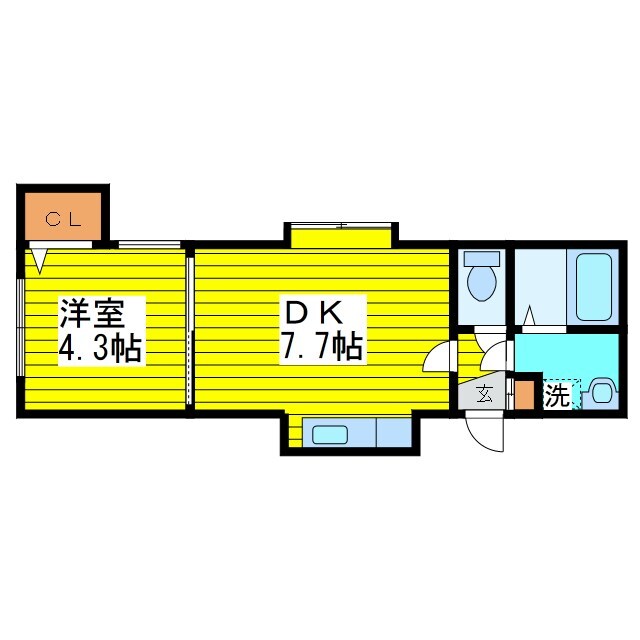 パークハイム環状通東の物件間取画像