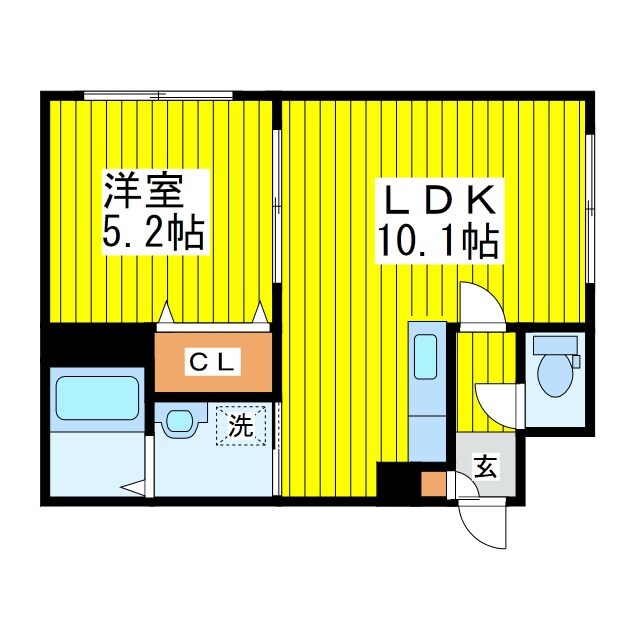 北１３条東駅 徒歩2分 1階の物件間取画像